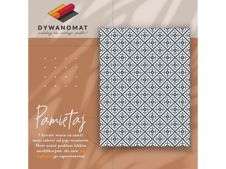 Modny winylowy dywan Geometryczne romby 80x120 cm 60x90 cm Kategoria Dywany Dywany Kolor Szary