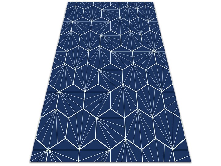 Wewnętrzny dywan winylowy Hexagony Kategoria Dywany Syntetyk 60x90 cm 80x120 cm Dywany Kolor Granatowy