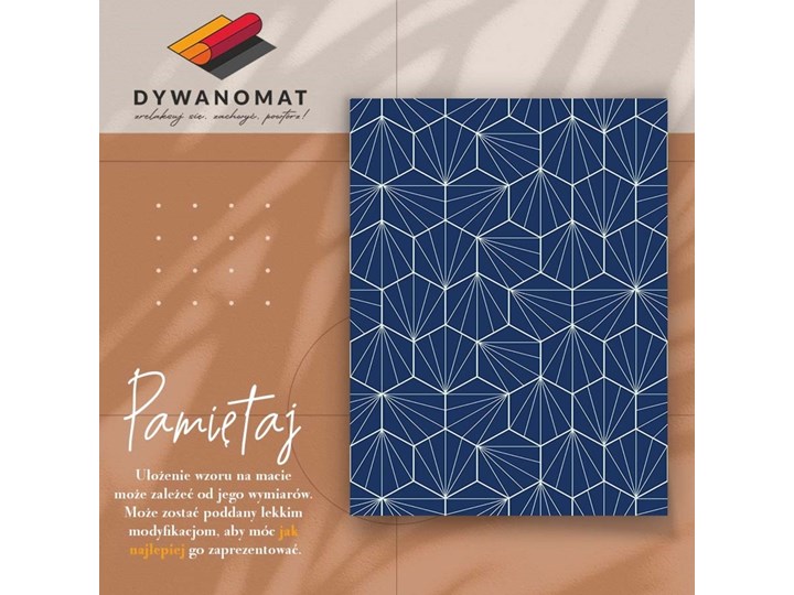 Wewnętrzny dywan winylowy Hexagony Kategoria Dywany Dywany 80x120 cm 60x90 cm Syntetyk Kolor Granatowy