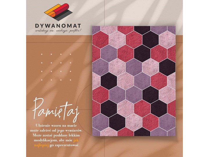 Modny dywan winylowy Teksturalne hexagony 80x120 cm 60x90 cm Syntetyk Dywany Poliester Kategoria Dywany