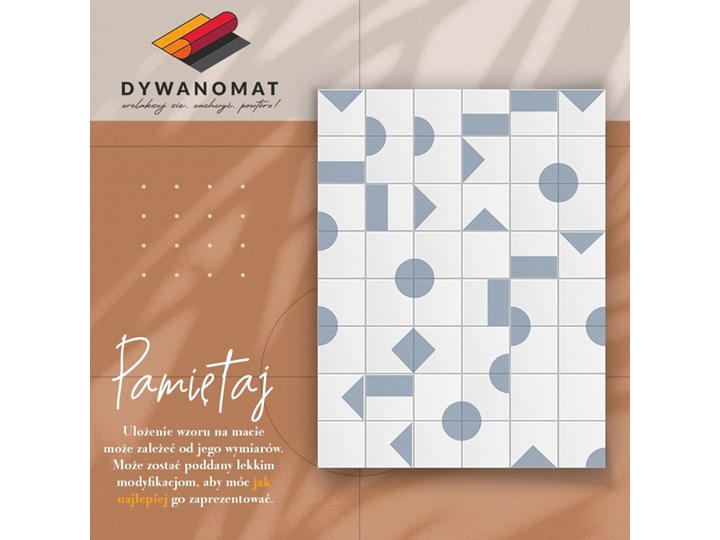 Dywan winylowy Geometryczne kształty 60x90 cm Syntetyk Dywany Poliester 80x120 cm Kategoria Dywany