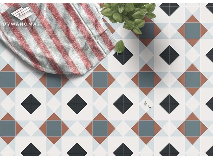 Modny winylowy dywan Geometryczne romby 80x120 cm Dywany Kategoria Dywany 60x90 cm Kolor Szary