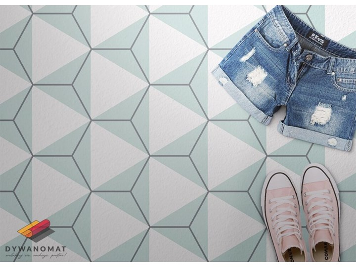 Uniwersalny dywan winylowy Akwarelowe hexagony 80x120 cm 60x90 cm Dywany Kategoria Dywany