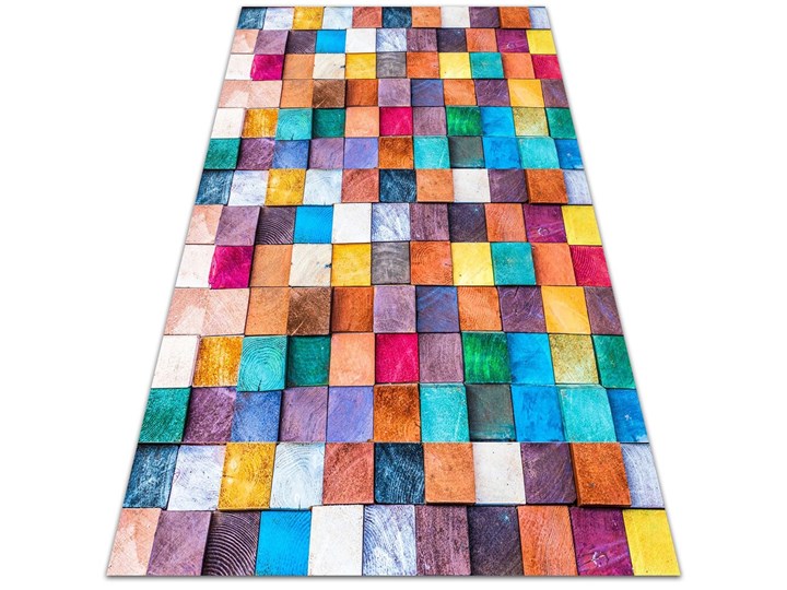 Uniwersalny dywan winylowy Drewniane kosteczki 80x120 cm 60x90 cm Kategoria Dywany Syntetyk Dywany Kolor Różowy