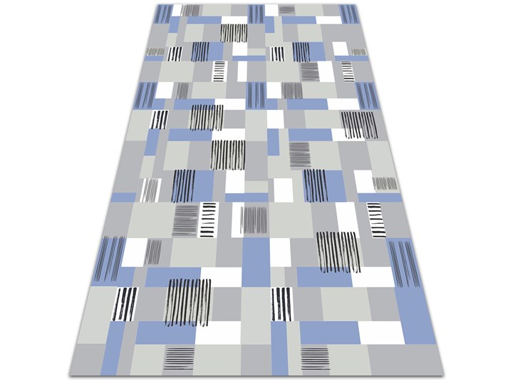 Modny dywan winylowy Geometryczne prostokąty Dywany Poliester 60x90 cm Syntetyk 80x120 cm Kategoria Dywany