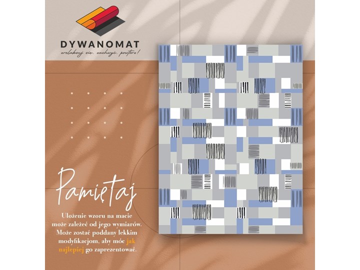 Modny dywan winylowy Geometryczne prostokąty 80x120 cm Dywany Syntetyk 60x90 cm Poliester Kategoria Dywany