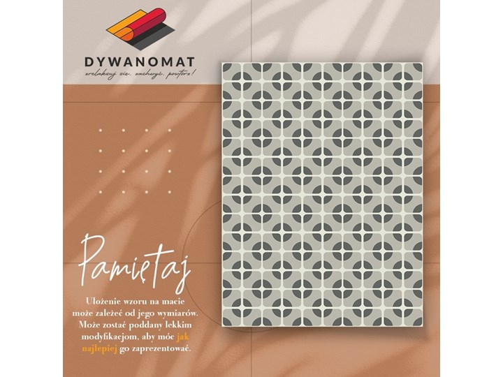 Dywan winylowy do domu Geometryczne koła 80x120 cm Poliester 60x90 cm Syntetyk Dywany Kategoria Dywany