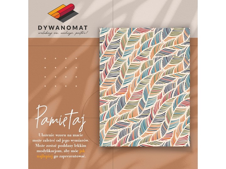 Modny uniwersalny dywan winylowy Konturowe liście Syntetyk Dywany Poliester 60x90 cm 80x120 cm Kategoria Dywany