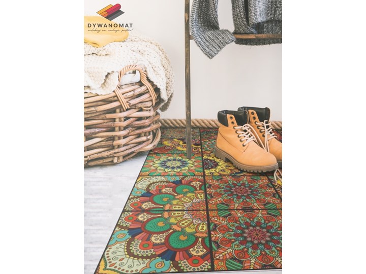 Modny winylowy dywan Portugalskie kafle 60x90 cm Dywany 80x120 cm Poliester Syntetyk Kategoria Dywany