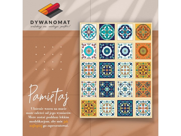 Dywan winylowy do domu Greckie kafelki Dywany 80x120 cm 60x90 cm Syntetyk Kategoria Dywany Poliester Kolor Biały