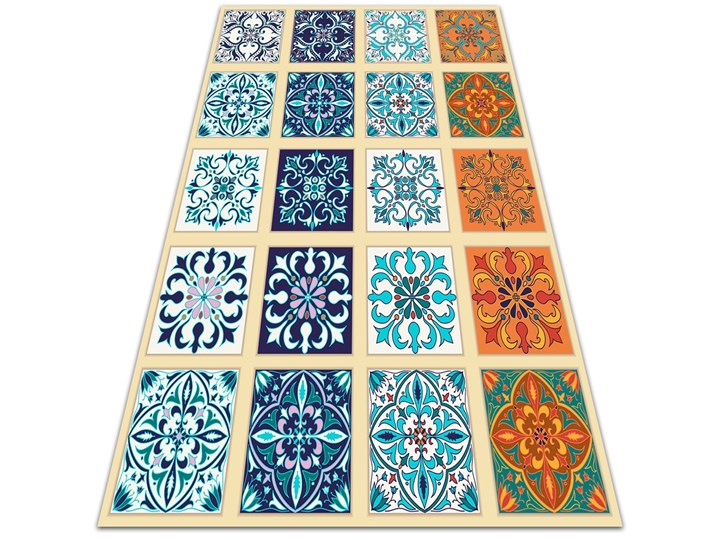 Dywan winylowy do domu Greckie kafelki Dywany Poliester 80x120 cm 60x90 cm Syntetyk Kategoria Dywany