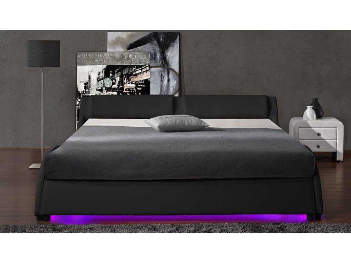 ŁÓŻKO TAPICEROWANE DO SYPIALNI 120x200 868 LED CZARNE Kolor Czarny Rozmiar materaca 120x200 cm