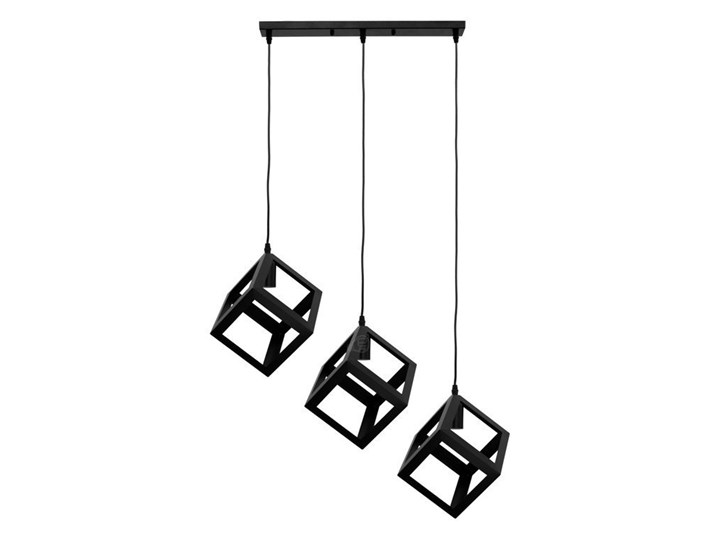 Lampa wisząca FERRUM SORO 3xE27 żelazna czarna matowa EDO777191 EDO Szkło Stal Lampa z kloszem Tkanina Styl Nowoczesny Lampa inspirowana Metal Styl Vintage