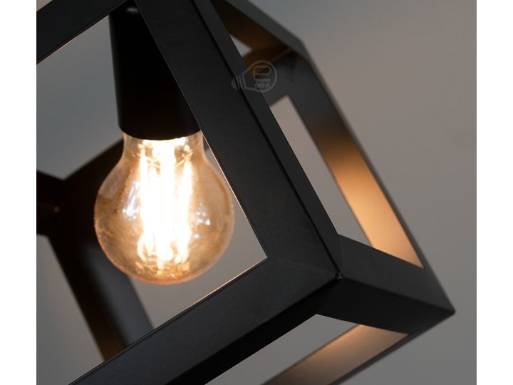Lampa wisząca FERRUM SORO 3xE27 żelazna czarna matowa EDO777191 EDO Szkło Kategoria Lampy wiszące Tkanina Lampa z kloszem Lampa inspirowana Metal Stal Kolor Czarny