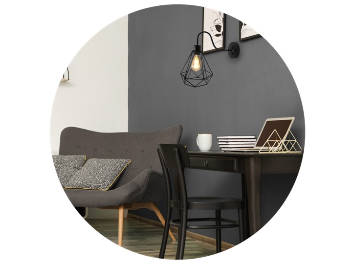 Kinkiet ścienny LOFT ALAMBRA CORTO E27 czarny EDO777194 EDO Szkło Tkanina Kinkiet z kloszem Metal Kinkiet dekoracyjny Drewno Styl Industrialny