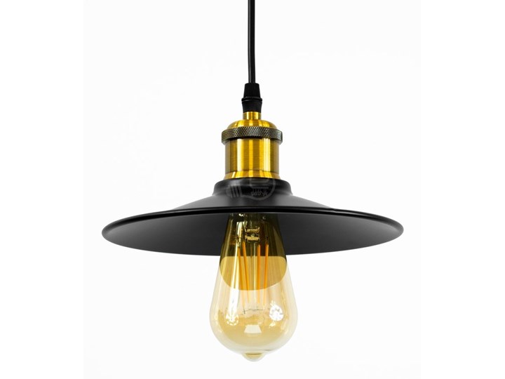 Lampa wisząca LOFT ORICH E27 czarna, mosiądz EDO777180 EDO Lampa inspirowana Tkanina Lampa z kloszem Stal Metal Szkło Styl Nowoczesny