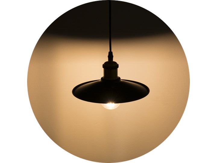 Lampa wisząca LOFT ORICH E27 czarna, mosiądz EDO777180 EDO Tkanina Lampa inspirowana Metal Szkło Lampa z kloszem Stal Kolor Czarny Styl Vintage