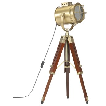 Brązowa lampa stojąca retro z regulacją wysokości - EX190-Savita