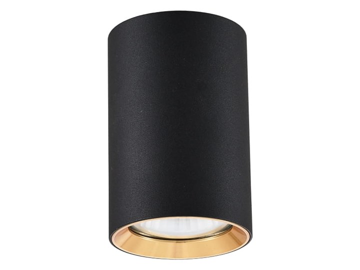 Lampa Manacor oczko czarne ze złotym ringiem 9 cm Oprawa biurowa Oprawa stropowa Kolor Czarny
