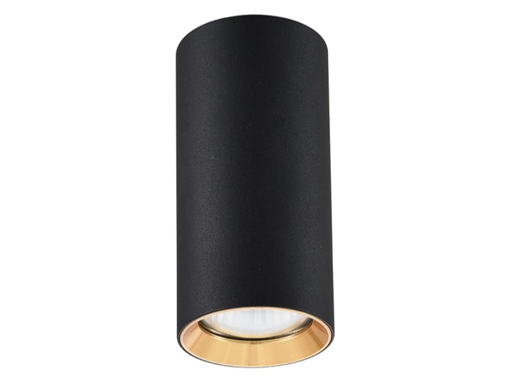 Lampa Manacor oczko czarne ze złotym ringiem 17 cm Kolor Czarny Oprawa stropowa Oprawa biurowa Kategoria Oprawy oświetleniowe