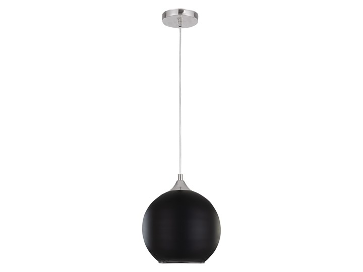 NOWOCZESNA LAMPA WISZĄCA CZARNA LOBOS D20 Lampa kula Metal Chrom Szkło Lampa z kloszem Pomieszczenie Salon