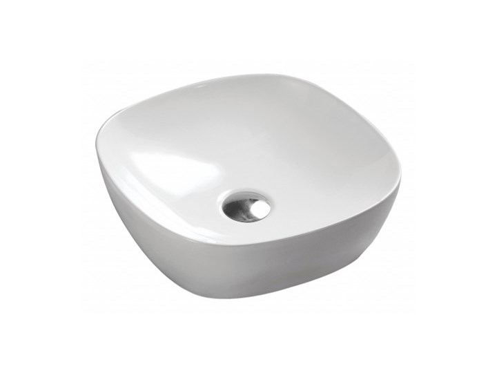 Portland umywalka nablatowa kwadratowa 37 cm biały połysk PORTLAND370BP