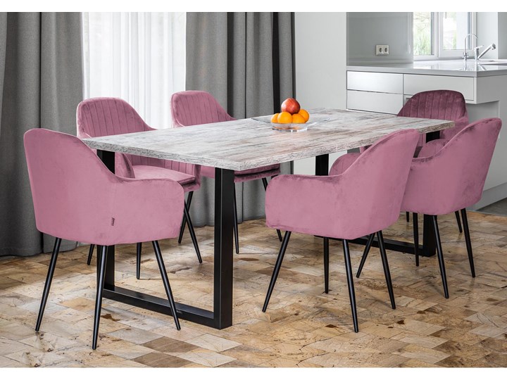 Stół do jadalni w stylu skandynawskim LOFT 140x240x90 - FIORD - Sosna bielona Szerokość 240 cm Płyta MDF Metal Długość 140 cm Wysokość 75 cm Styl Industrialny