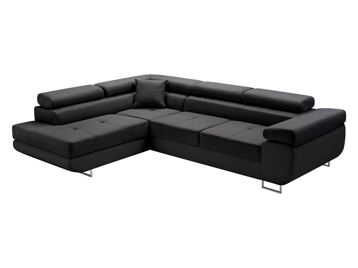 Ciemny narożnik ASTON z pojemnikiem, wolnostojący Wysokość 70 cm Głębokość 203 cm Szerokość 273 cm Lewostronne Funkcje Z funkcją spania