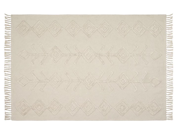 Dywan bawełniany beżowy 140x200 cm
