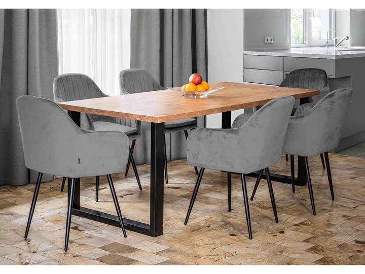 Stół do jadalni rozkładany FIORD 140/240x90 Dąb Szerokość 90 cm Metal Drewno Tworzywo sztuczne Wysokość 90 cm Długość 240 cm Wysokość 75 cm Pomieszczenie Stoły do kuchni
