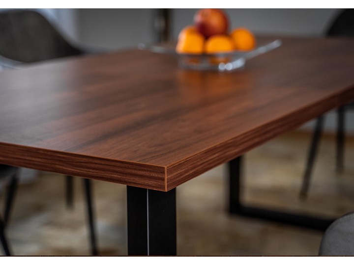 Stół rozkładany do jadalni FIORD 140/240x90 Ciemny orzech Płyta MDF Wysokość 75 cm Szerokość 90 cm Długość 240 cm Metal Drewno Liczba miejsc Do 10 osób