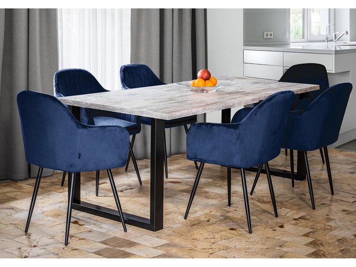 Stół do jadalni rozkładany FIORD 140/240x90 Sosna bielona Szerokość 90 cm Wysokość 75 cm Wysokość 90 cm Długość 240 cm Metal Drewno Pomieszczenie Stoły do kuchni