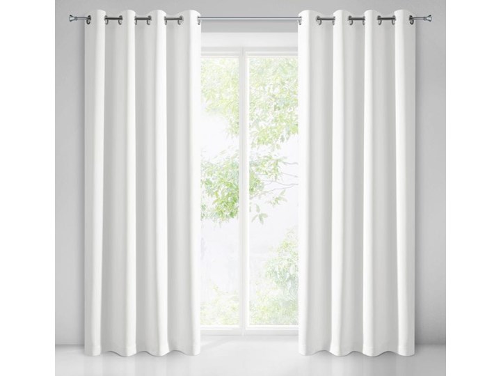 Zasłona Gotowa Matowa Adore 140x250cm - Biały - Przelotki 140x250 cm Poliester Pomieszczenie Salon Typ Zasłony gotowe