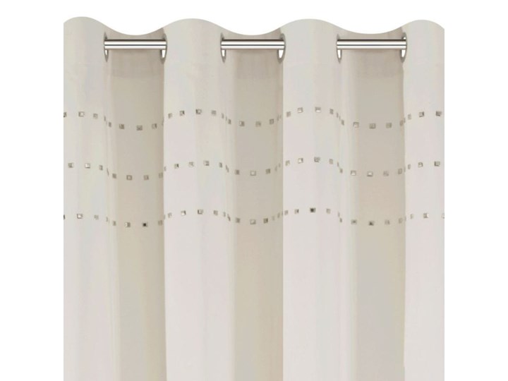 Zasłona Cristal 140x250cm - Beżowy - Przelotki Wzór Gładkie Bawełna 140x250 cm Pomieszczenie Salon