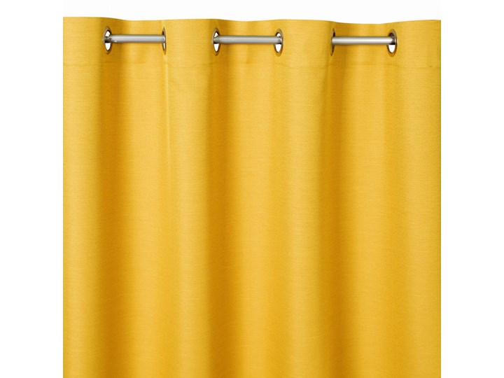 Prosta Zasłona Style 140x250cm - Musztardowy - Przelotki 140x250 cm Mocowanie Kółka Poliester Typ Zasłony gotowe