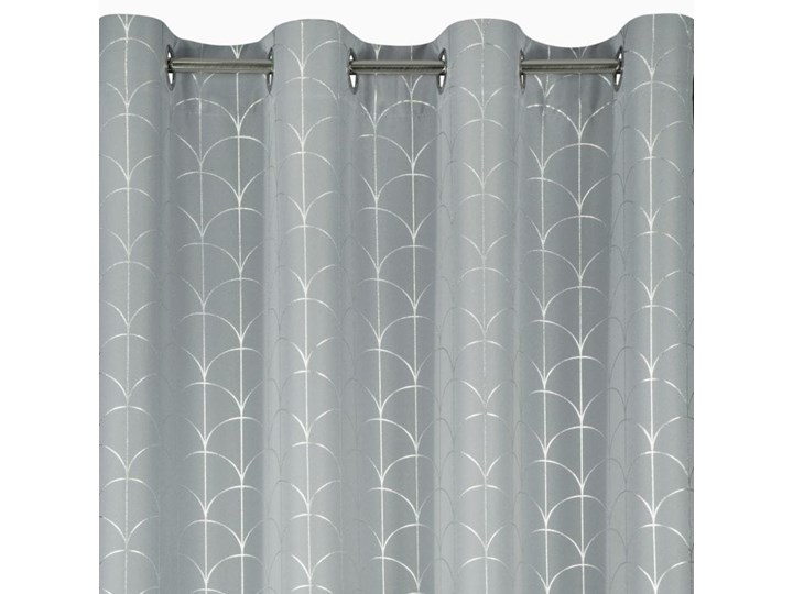 Zasłona Gotowa Cande 140x250cm - Srebrny - Przelotki 140x250 cm Zasłona zaciemniająca Poliester Typ Zasłony gotowe Mocowanie Kółka