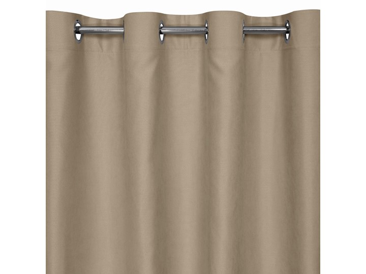Jednokolorowa Zasłona Ada 135x250cm - Cappuccino - Przelotki Poliester 135x250 cm Typ Zasłony gotowe Pomieszczenie Sypialnia