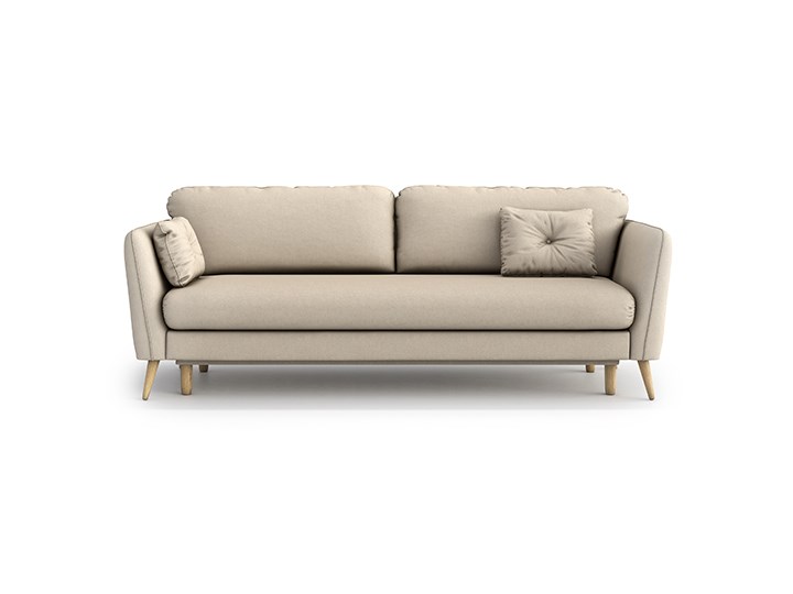 Sofa Clara z funkcją spania, Nougat Szerokość 238 cm Materiał obicia Tkanina Stała konstrukcja Głębokość 95 cm Pomieszczenie Salon
