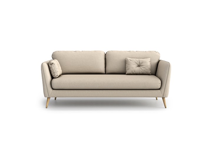 Sofa Clara 3-osobowa, Nougat Szerokość 210 cm Stała konstrukcja Głębokość 88 cm Rozkładanie