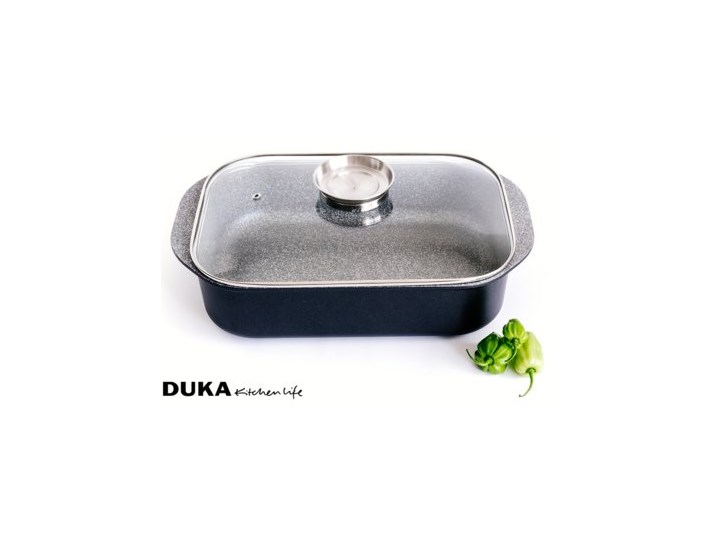Brytfanna z pokrywką DUKA GOTA COOK 6200 ml aluminium Naczynie z pokrywką Kategoria Naczynia do zapiekania Naczynie do zapiekania Kolor Czarny