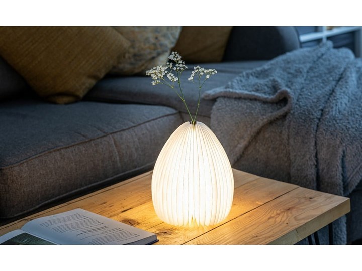 Lampa stołowa i wazon w jednym Gingko Walnut Wysokość 22 cm Lampa z kloszem Kategoria Lampy stołowe
