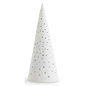Biały świąteczny świecznik z porcelany kostnej Kähler Design Nobili, wys. 30 cm