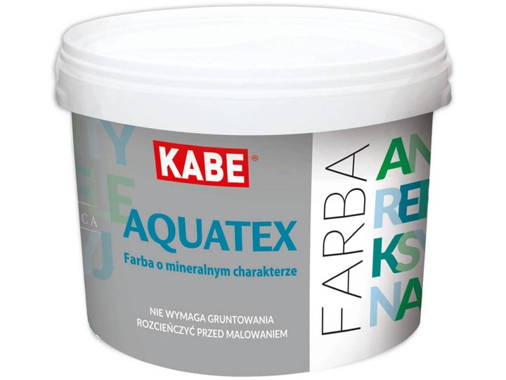Kabe AQUATEX Farba do ścian i sufitów 10 L Kategoria Farby Farby do kuchni i łazienki Farby zewnętrzne Farby do wnętrz Kolor Biały