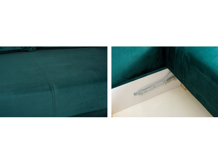 Sofa Rozkładana BRAVOS Funkcja Spania Pojemnik Butelkowa Zieleń Kategoria Sofy i kanapy Typ Gładkie
