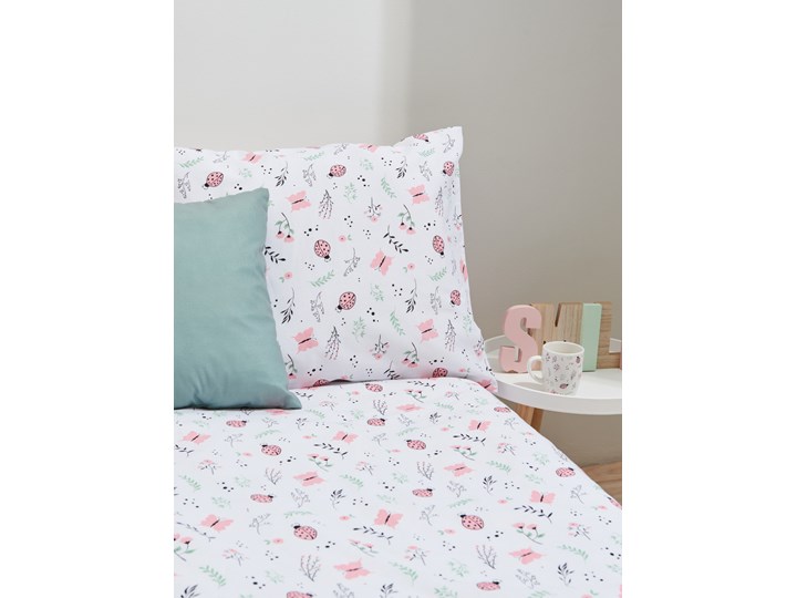 Sinsay - Komplet pościeli z bawełny 100x135 - Biały Bawełna 100x135 cm Kolor Czarny Kategoria Komplety pościeli