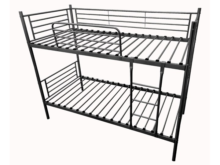 ŁÓŻKO METALOWE PIĘTROWE ROZKŁADANE 80x200 - HADSON - CZARNY Rozmiar materaca 80x200 cm Łóżko piętrowe Kategoria Łóżka dla dzieci