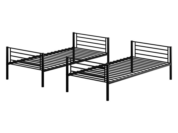 ŁÓŻKO METALOWE PIĘTROWE ROZKŁADANE 80x200 - HADSON - CZARNY Łóżko piętrowe Rozmiar materaca 80x200 cm
