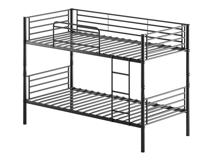 ŁÓŻKO METALOWE PIĘTROWE ROZKŁADANE 80x200 - HADSON - CZARNY Łóżko piętrowe Rozmiar materaca 80x200 cm