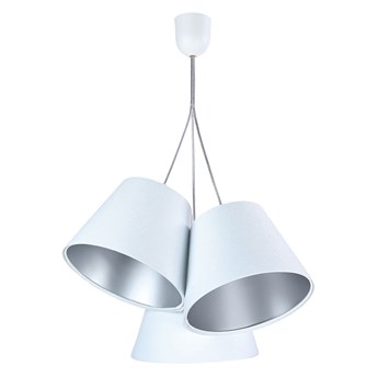 Biało-srebrna potrójna lampa wisząca - EXX67-Semina