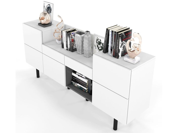 Nowoczesna duża biała komoda Skandica TORRA / 180 cm Szerokość 90 cm Styl Minimalistyczny Głębokość 40 cm Płyta MDF Płyta laminowana Kolor Biały